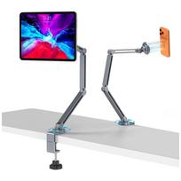 Magnetic holder for phone and tablet 4smarts Mount ErgoPro Desk Clamp - grey