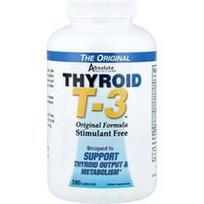 Absolute Nutrition, Skydliaukės T-3™, originali formulė, 180 kapsulių