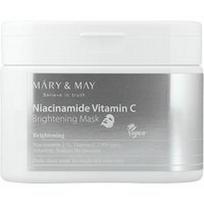 Mary & May, Niacinamido vitaminas C, šviesinanti grožio kaukė, 30 lapų, 14.1 uncijos (400 g)