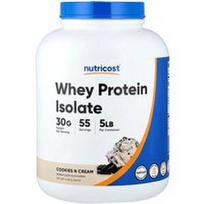 Nutricost, Išrūgų baltymų izoliatas, sausainiai su kremu, 5 svarai (2268 g)