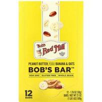 Bob's Red Mill, „Bob's Bar™“ su žemės riešutų sviestu, bananais ir avižomis, 12 batonėlių po 50 g