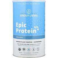 Sprout Living, „Epic Protein®“, ekologiški augaliniai baltymai + supermaistas, originalūs, 912 g