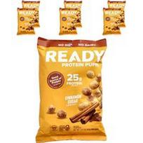 Ready, Baltyminiai pūsti sausainiai su cinamonu ir cukrumi, 6 pakeliai po 90 g (3,17 uncijos)