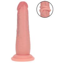 RealRock - dvigubo tankio tikroviškas dildo (kūno spalvos) - 15,5 cm