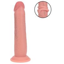 RealRock - dvigubo tankio tikroviškas dildo (kūno spalvos) - 20,5 cm