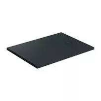 Dušo padėklas Omnires AQUAROCK M+, stačiakampis, su neslystančia danga, 80 × 120 cm, matinė lavos juoda, AQUAROCK80-120BLV