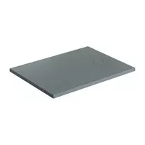 Stačiakampis Dušo padėklas OMNIRES AQUAROCK M+, neslystanti kompozitas, 80 x 120 cm, matinė pilka pelenų atspalvis