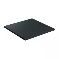 Dušo padėklas Omnires AQUAROCK M+, kvadratinis, su neslystančia danga, 80 × 80 cm, matinė lavos juoda, AQUAROCK80-KBLV