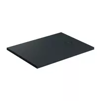 Dušo padėklas Omnires AQUAROCK M+, stačiakampis, su neslystančia danga, 90 × 120 cm, matinė juoda lava, AQUAROCK90-120BLV