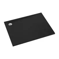 Dušo padėklas OMNIRES STONE, akmens faktūra, 80 x 120 cm, matinė juoda