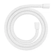 Dušo žarna OMNIRES HOSE, dviguba nerūdijančio plieno pynė, apsauga nuo susisukimo, sukamas galas 1/2" ir 1/2" jungtys, 150 cm, matinė balta