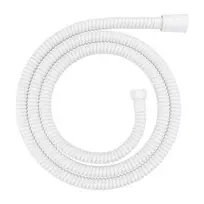 Dušo žarna Omnires, 150 cm, su žalvariniu apvalkalu, su apsaugos nuo susisukimo sistema, 1/2″ × 1/2″, matinė balta, 029WM