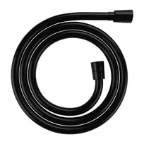 Dušo žarna OMNIRES HOSE, PVC dengta, nesusisukanti, sukamas galas 1/2" ir 1/2" jungtys, 150 cm, matinis juodas