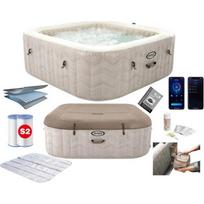 Nadmuchiwane jacuzzi kwadratowe hydromasaż 6 os. 196x71 cm akcesoria premium INTEX 28472