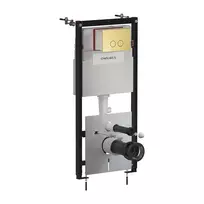 Montavimo rėmo komplektas Omnires STRONGFRAME ECO, su STEEL-R45 nuleidimo mygtuku, šlifuotas žalvaris, STFWCECO1R45-RBSB
