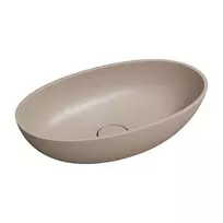 Praustuvas ant stalviršio OMNIRES SHELL M+, 60 x 35 cm, matinė dune beige