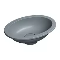 Potinkinis praustuvas OMNIRES SHELL M+, 38 x 25 cm, matinis pilkas pelenų tonas