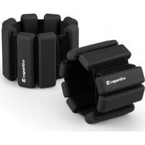 Riešų ir kulkšnių svarsčiai inSPORTline Brace 2 x 1 kg - Juoda
