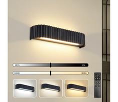 Brilagi - reguliuojamas LED sieninis šviestuvas FALCON MODERN LED/14W/230V 40 cm juodas + su nuotoliniu pultu