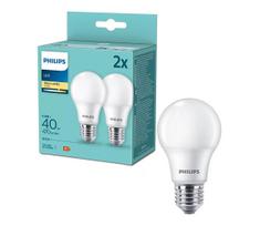 Rinkinys 2x LED lemputė Philips A60 E27/4,9W/230V 2700K