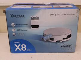 SALE OUT. Ecovacs DEEBOT X8 OMNI Vacuum cleaner, Robot, Wet&Dry, 18000Pa, TruEdge 2.0, AIVI 3D 3.0, YIKO-GPT, White+Auto-empty s