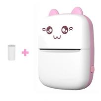 Mobilus spausdintuvas - Cat Portable Mini Printer Rožinis