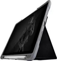 Apsauginis dėklas STM Dux Plus Duo, skirtas iPad 7/8/9 kartos — juodas, edukacinis paketas