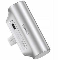 USAMS "PB79 Mini Tail Plug Portable Power Bank 3000mAh" Silver