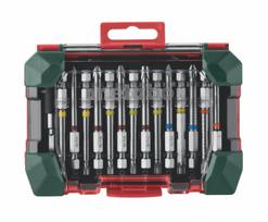 Metabo atsuktuvų antgalių rinkinys 626719000, 43 vnt, 25mm, 70mm, PH, PZ, SL, H, T, Torx-Tamper, magnetinis veržliaraktis