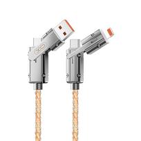 XO laidas NB276 4in1 USB-C / USB-A į Lightning / USB-C 60W 1,0m pilkas
