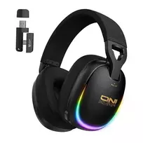 Belaidės žaidimų ausinės ONIKUMA GT805, Bluetooth / 2.4 GHz, RGB, juodos