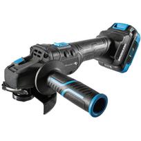 Hogert HT2E250-B24AG-A20-PROMO, 125mm 18V bešepetinis kampinis šlifuoklis, 8000 aps./min, 2x4Ah, įkroviklis, dėklas