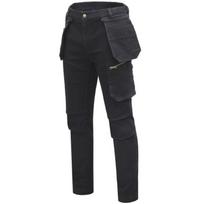 Hogert HT5K935-4XL džinsinės kelnės, juodos, 4XL, 99% medvilnė, 1% elastanas, 390 g/m², kišenės, lankstus audinys