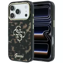 GUESS IML 4G Script Metal Case for iPhone 17 Pro Max / 18 Pro Max - Black and Brown