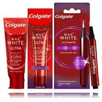 Colgate Max White balinantis rinkinys dantims (50 ml. dantų pasta + 2,5 ml. balinantis pieštukas) - Rinkinys