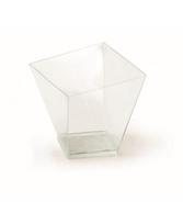 Furšetiniai indeliai CHARME, skaidrūs, PS, 120 ml, 6,5 x 6,5 cm,  H 6,8 cm, 40 vnt