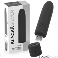 BLACK & SILVER - GERI Vibracinė Kulka Juoda