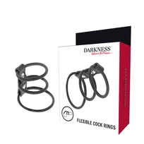 DARKNESS - Lankstūs varpos žiedai, 3 vnt.