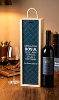 Vyno dėžė su spauda „Geriausiam Bosui“