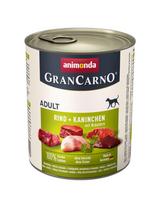 Animonda Grancarno Adult  suaugusių šunų konservai su jautiena, triušiena ir zolelėmis 800 g