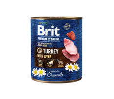 Brit Premium by Nature konservai šunims Turkey with Liver 400g.