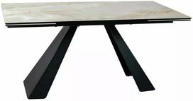 Valgomojo stalas išskleidžiamas Salvadore, juoda sp./rusva sp., 160 - 240 cm x 90 cm x 77 cm