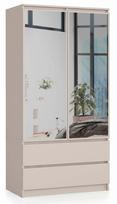 Spinta Akord S90 2D 2SZ CLP PK, kašmyro sp., 50.4 cm x 90.4 cm x 180 cm, su veidrodžiu