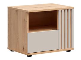 Naktinis staliukas Brevas S657-KOM1S/P-DASN/UKA, kašmyro sp./artisan oak sp., 46.5 cm x 55 cm x 40 cm