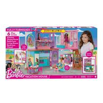 Prekė su pažeista pakuote. Lėlių namas Mattel Barbie Vacation House HCD50, žydra sp.