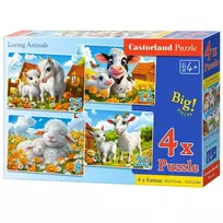 Loving Animals 4in1 puzzle B-041060