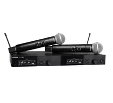 Shure SLXD24DE/SM58-G59 – Dviguba skaitmeninė belaidžio ryšio sistema su dviem siųstuvais/rankiniais mikrofonais