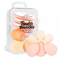 CLAVIER_SET „Tender Blender Mua“ makiažo kempinėlės rinkinys, smėlio spalvos, 6 vnt.