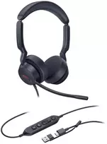 Yealink UH44 Dual Teams USB-C/A Ausinės, su laidu, 20 - 20000 Hz, Office/Call center, 162 g, Ausinės, Juodas