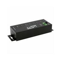 Exsys EXSYS EX-1537HMVS – zarządzany, 7-portowy metalowy hub USB-C 3.2 Gen 1 z ochroną przeciwprzepięciową EDS 15 kV | 15.06.3517 | 4718359015373